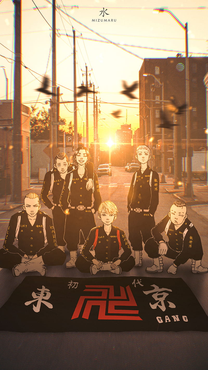 Toman Founders, tokyo revengers, mikey, japan, anime aesthetic, tokyo manji gang, hinata tachibana, draken, naoto, hanagaki takemichi, HD phone wallpaper