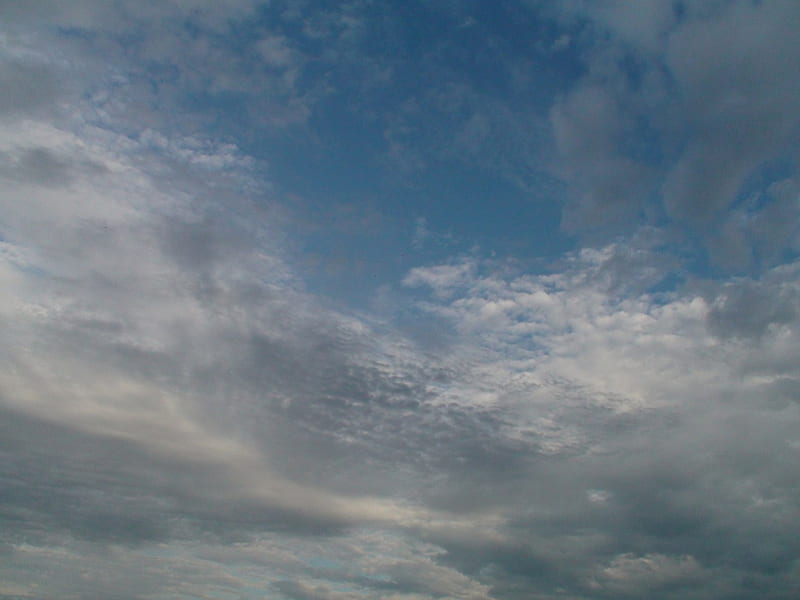 Cloud Shot at Noon, mid, day, passing, clouds, sky, blue, noon, light, HD wallpaper