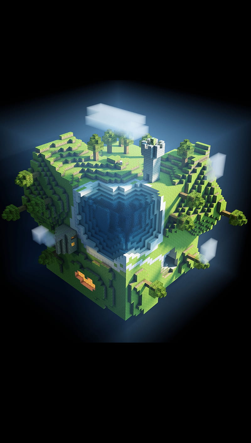 Minecraft World, creeper, gaming i5, ps4, sanbox, xbox, HD phone wallpaper