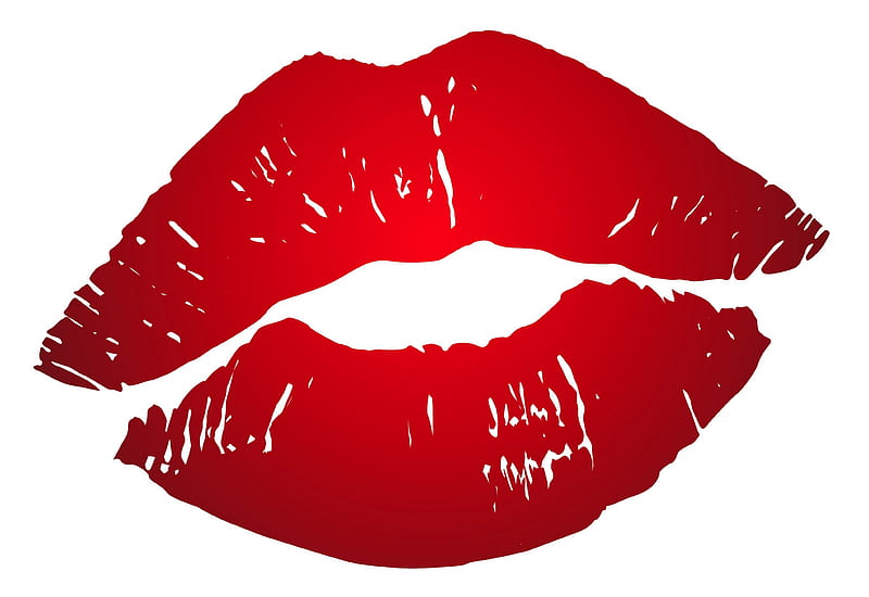 lips, red, fon, white, kisses, kissing, fruits, cherry, HD wallpaper