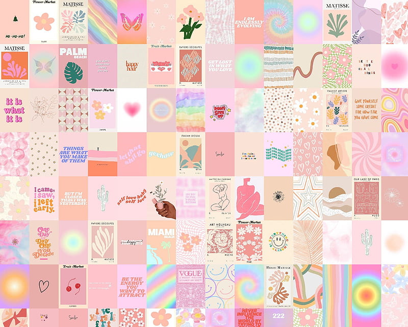 Pink Danish Pastel Aesthetic Wall Collage Kit Danish Pastel Etsy [] for ...