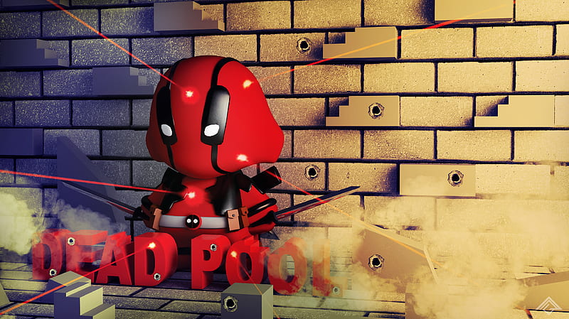 Munny Deadpool, deadpool, artwork, digital-art, artist, behance, superheroes, funny, HD wallpaper