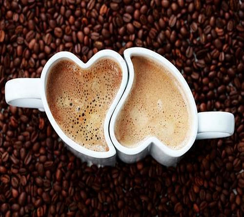 Coffee Love, coffee heart, love, HD wallpaper