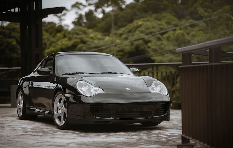porsche 911 carrera 4s, porsche, car, black, sports car, front view, HD wallpaper