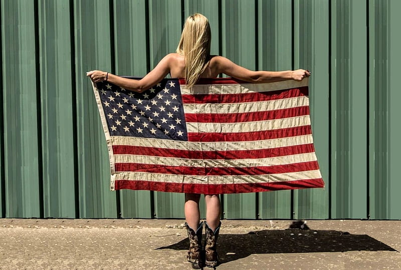 Surprise For Veterans Only!.., memorial day, boots, women, girls, July 4th, blondes, barns, female, spurs, models, veterans day, fun, America, flag, cowgirls, fashion, western, style, HD wallpaper