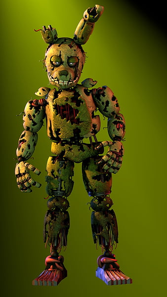 Download Fnaf Animatronics With Springtrap Wallpaper