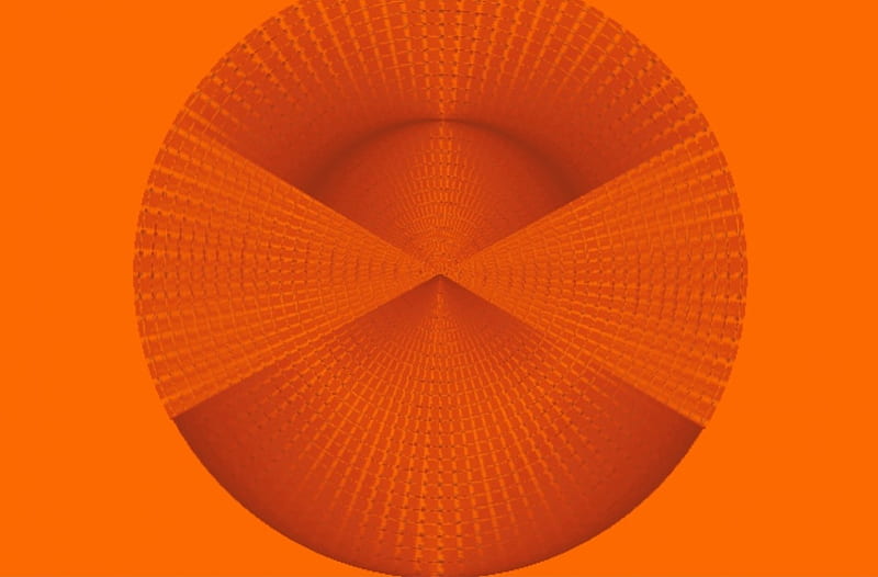 Orangenina, round, orange, desenho, laptop, self made, HD wallpaper