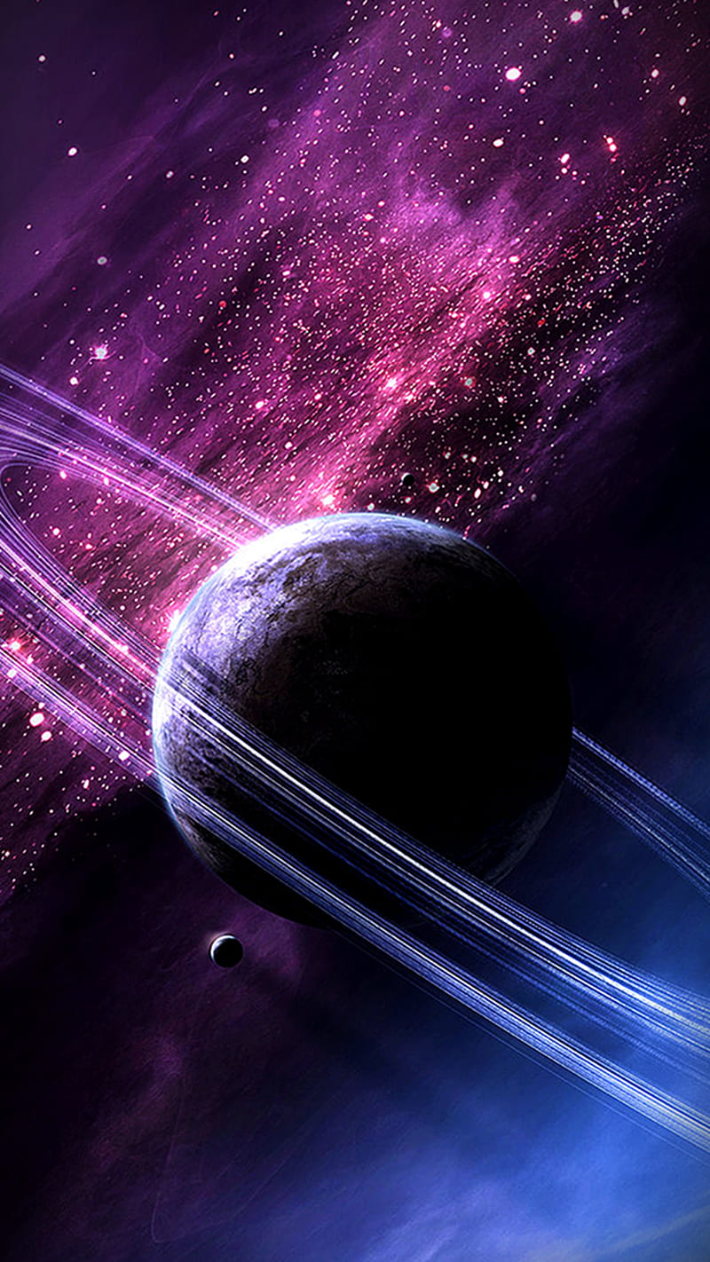 Purple Galaxy, galaxy, purple, space, HD phone wallpaper