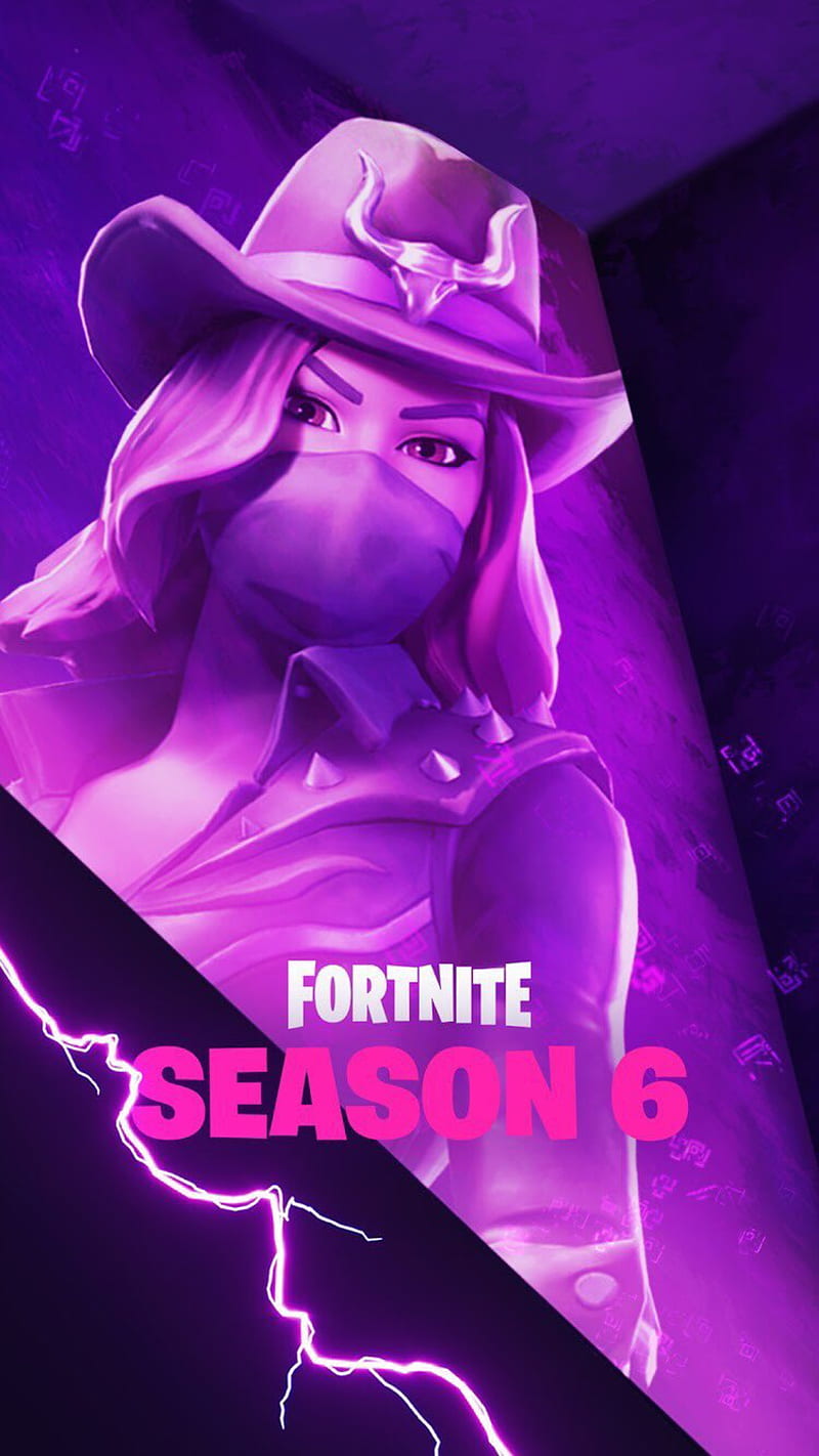 Fortnite Season 6 Fortnite Purple Cool Cowgirl Season 6 Battle Royale Hd Phone Wallpaper 9194