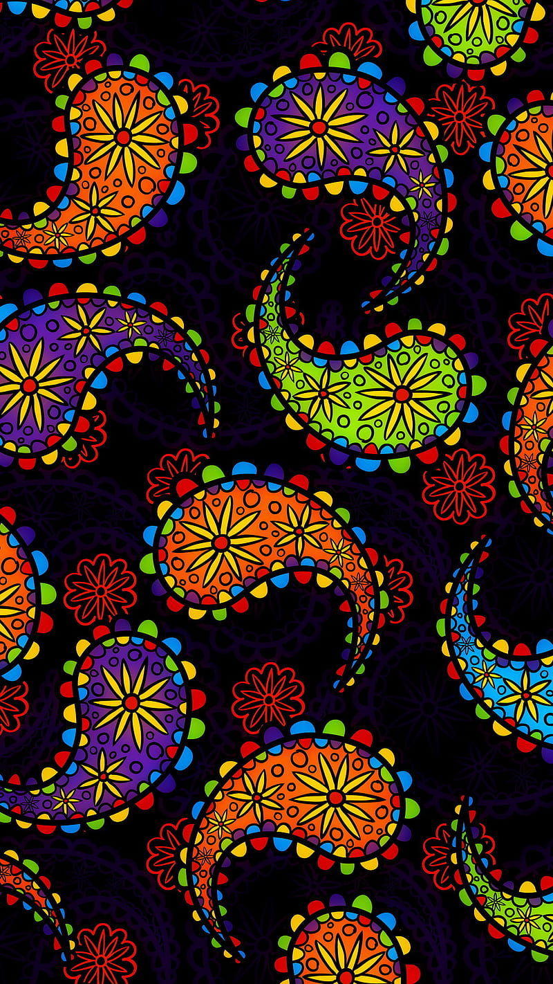 Paisley, abstract, pattern, HD phone wallpaper