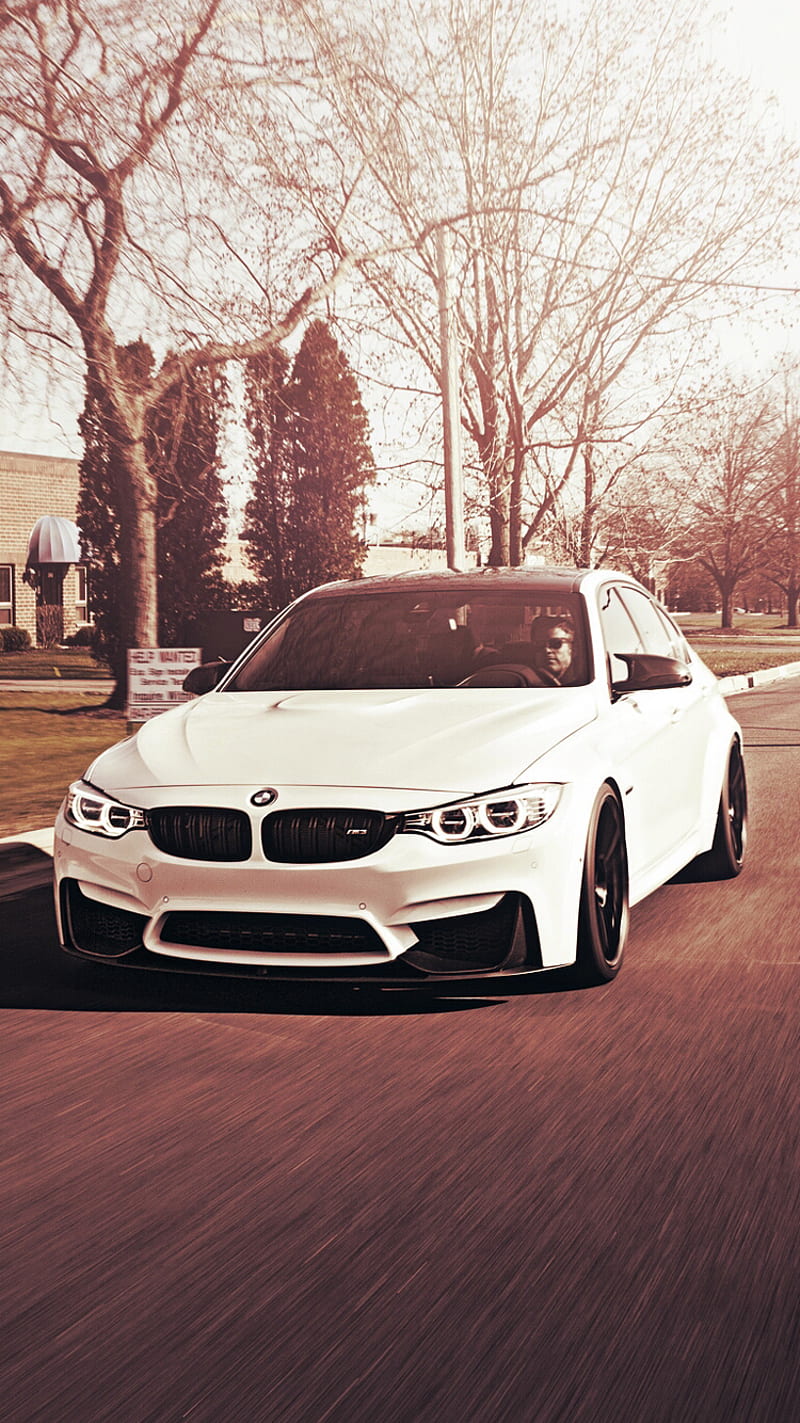 BMW M3, car, f80, sedan, tuning, white, HD phone wallpaper