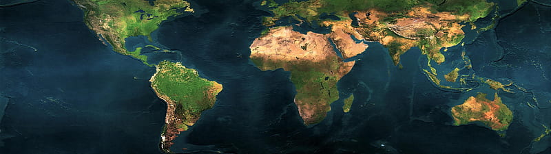 world map dual monitor #continents the ocean 3840 x 1080 K # # #. , Dual monitor , Dual screen, HD wallpaper