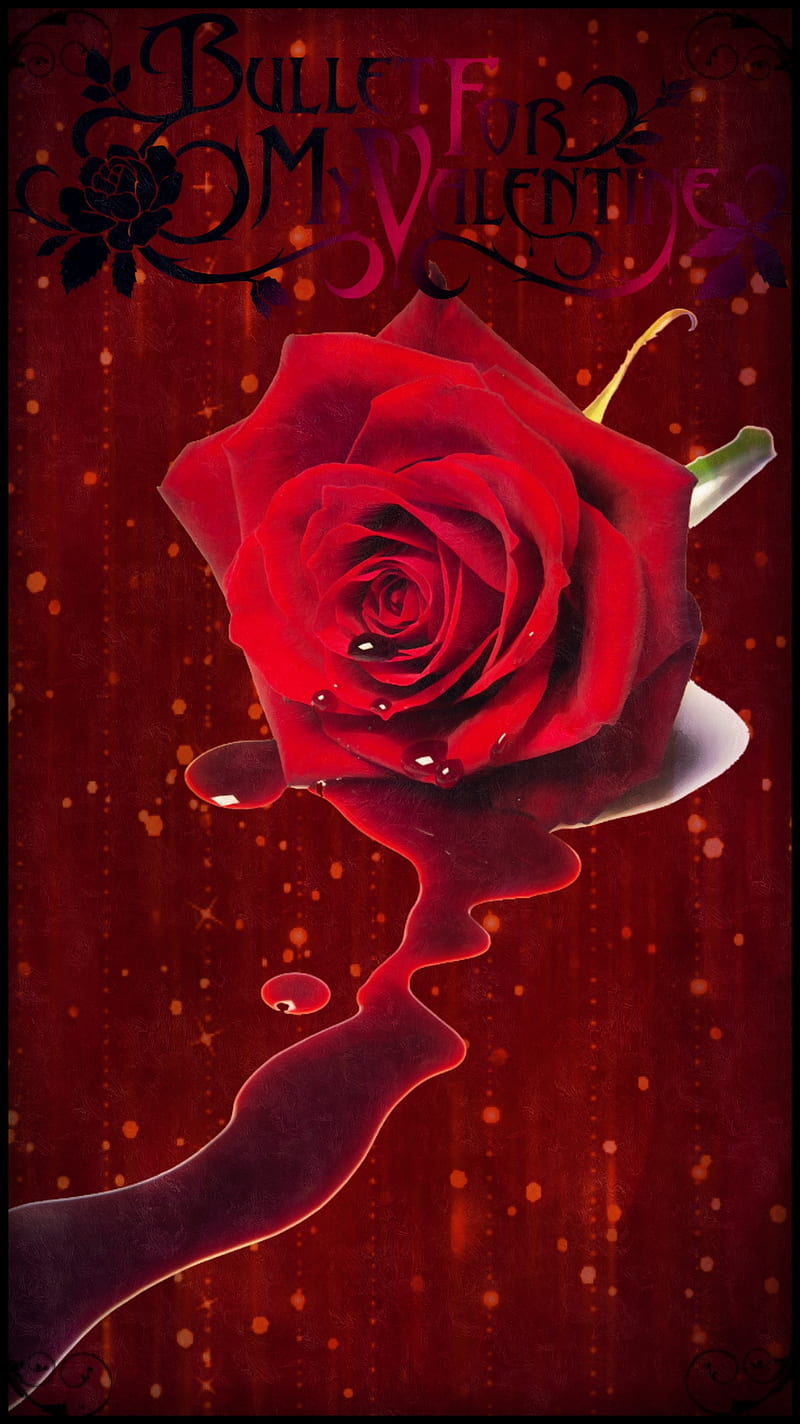 BFMV Bleeding Rose, bleeding rose, blood, bullet, bullet for my valentine, cool, roses, valentine, HD phone wallpaper