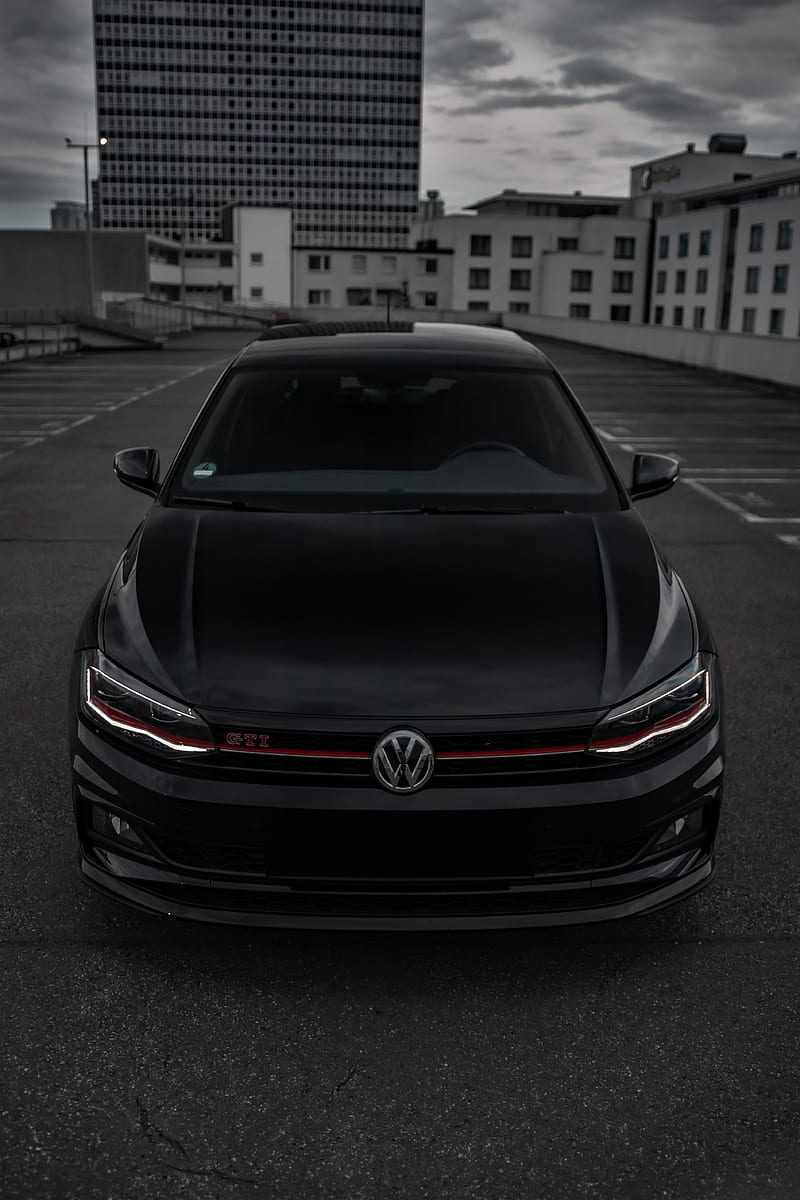 VW Polo GTI, aggressive, black, car, luxus, red, tuning, HD phone wallpaper