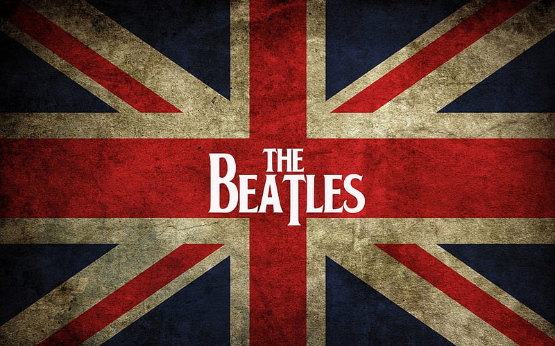 the beatles, British flag, flag of Great Britain, HD wallpaper