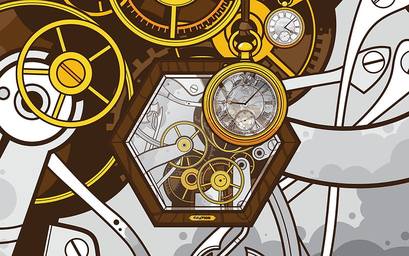 clocks-Abstract art design, HD wallpaper