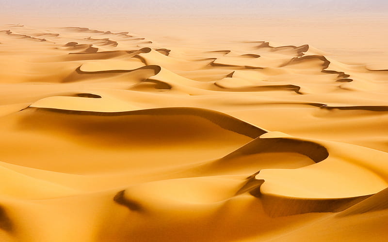 sand dunes, desert, Africa, sand waves, dunes, sand texture, HD wallpaper