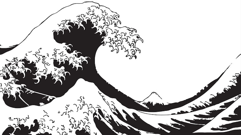 R The Great Wave Off Kanagawa - Great Wave Off Kanagawa Vector -, Japanese Wave, HD wallpaper