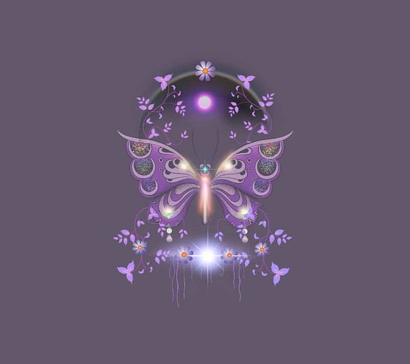 Butterfly 1, desenho, purple, HD wallpaper