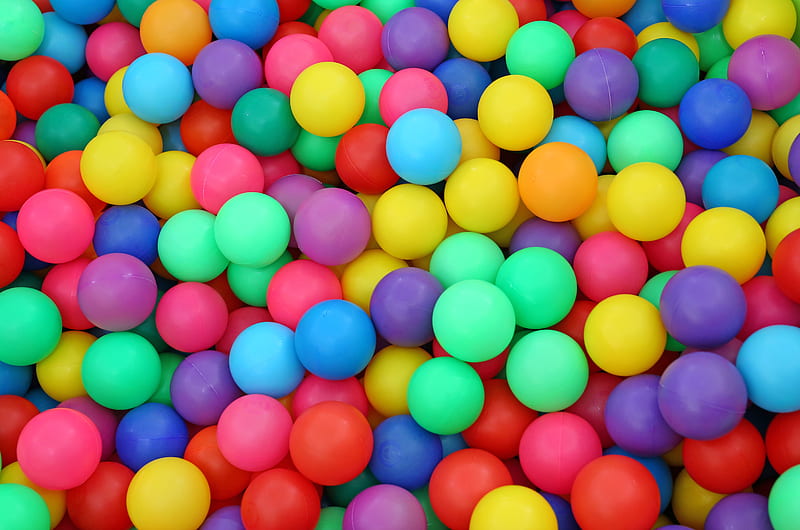Rainbow Colour balls, bright, color, colour balls, fun, HD wallpaper
