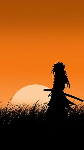 Samurai Warrior Sunset 4K Phone iPhone Wallpaper #4870a