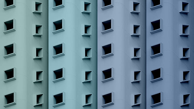 Buildings Colorful Minimal Blue , buildings, minimalism, minimalist, artist, artwork, digital-art, deviantart, HD wallpaper