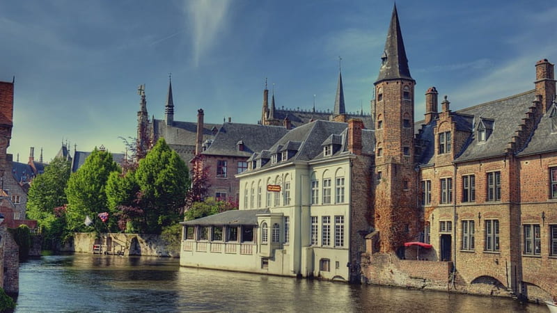Belgium, Bruges, house, Belgium, travel, Houses, Bruges, HD wallpaper