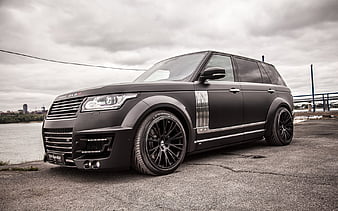 LUMMA CLR R Black Matt, Range Rover Sport, front view, black SUV, tuning Range Rover, british cars, luxury cars, Land Rover, HD wallpaper