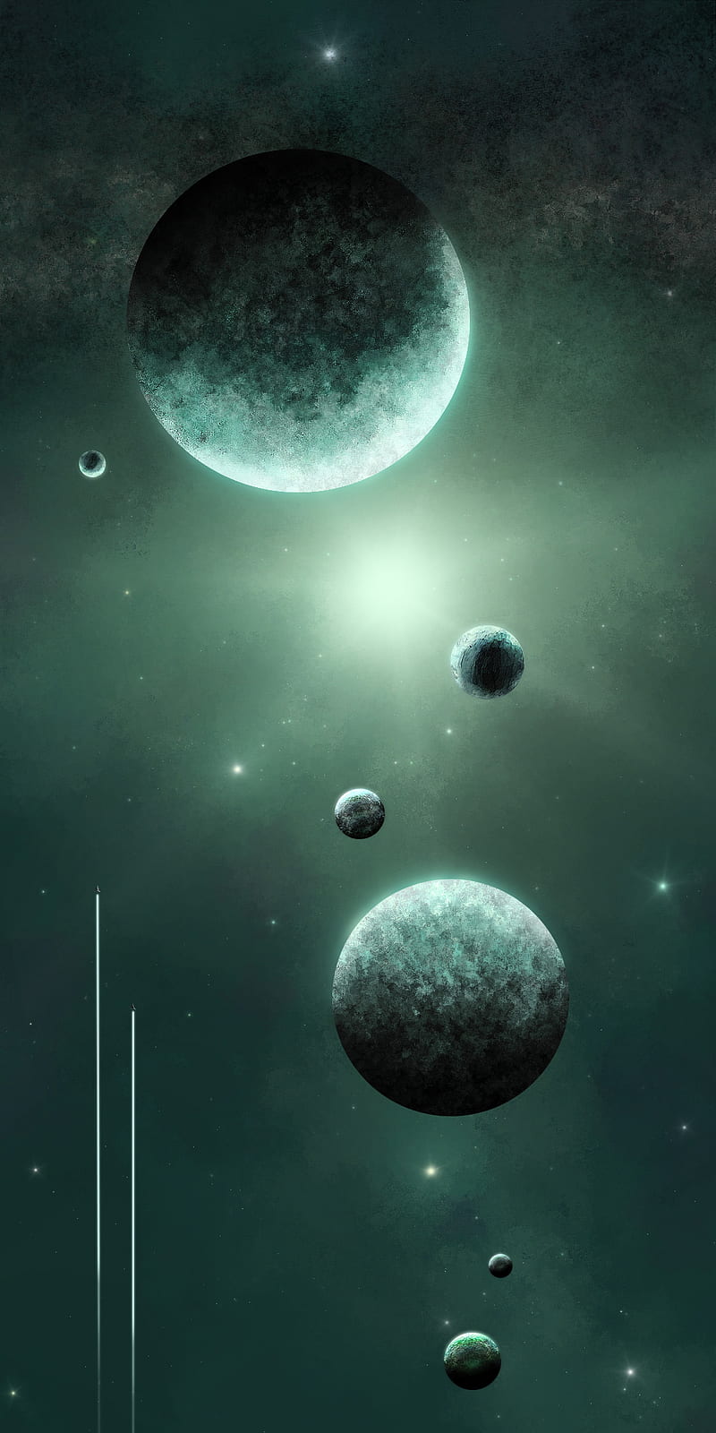 space, planets, shine, stars, universe, HD phone wallpaper