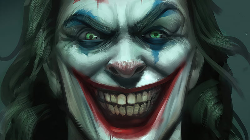 Joker Evil Smile , joker, superheroes, artwork, artist, artstation, HD wallpaper
