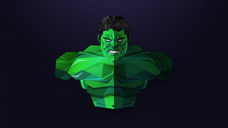 Hulk Facets Art, hulk, superheroes, digital-art, facets, HD wallpaper