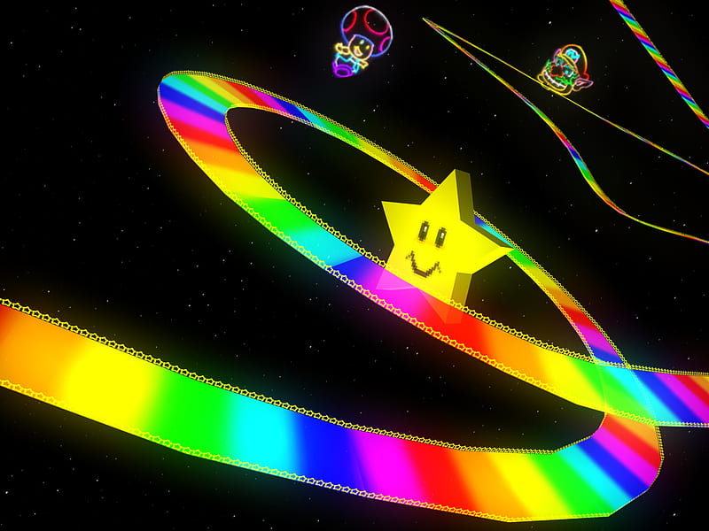 Rainbow Road (N64). Mario Kart Racing, HD wallpaper