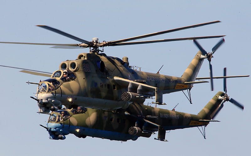 mi-24, mi-35m, helicopter, combat aircraft, HD wallpaper