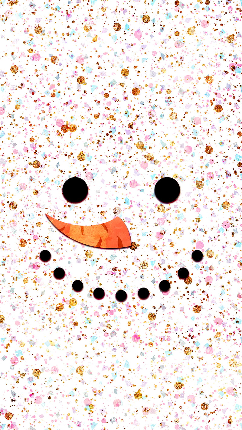 Fun Snowman Face, Adoxali, Christmas, background, carrot, cartoon, cheek, cute, expression, eyes, frost, frosty, funny, grin, happy, holiday, illustration, man, merry, mouth, new, nose, pink, red, rosy, smiling, snow, winter, year, HD phone wallpaper