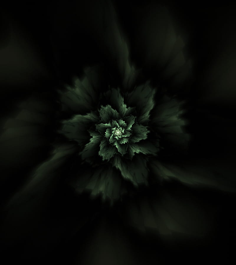 fractal, pattern, dark, blur, HD phone wallpaper