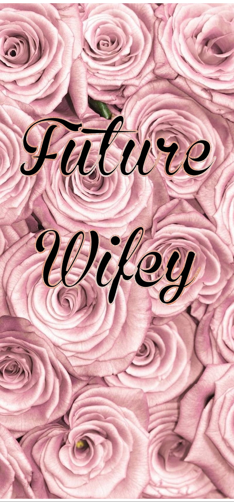 Future wifey, pink, rose gold, roses, wife, HD phone wallpaper