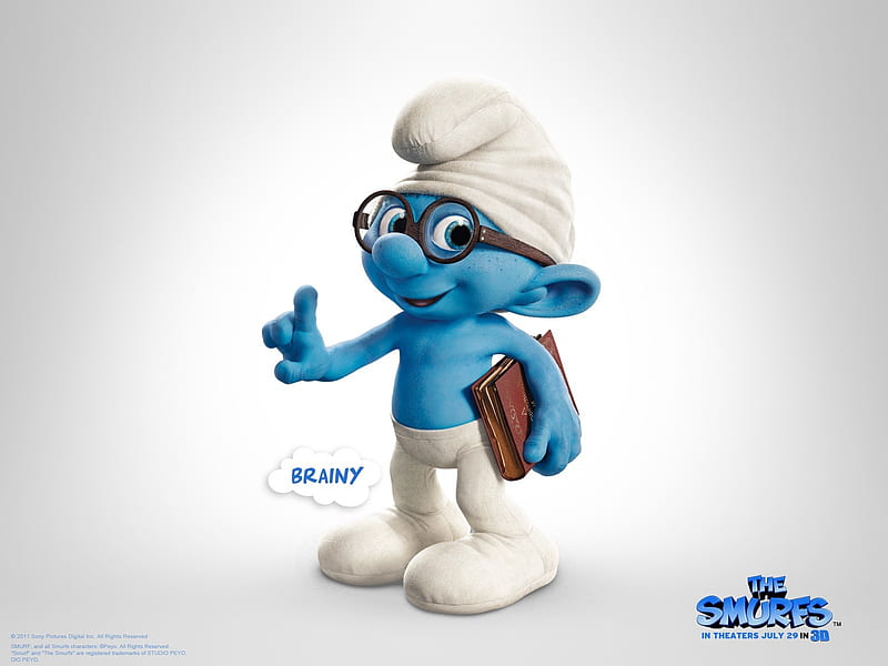 Brainy Smurf-The Smurfs 3D Movie, HD wallpaper
