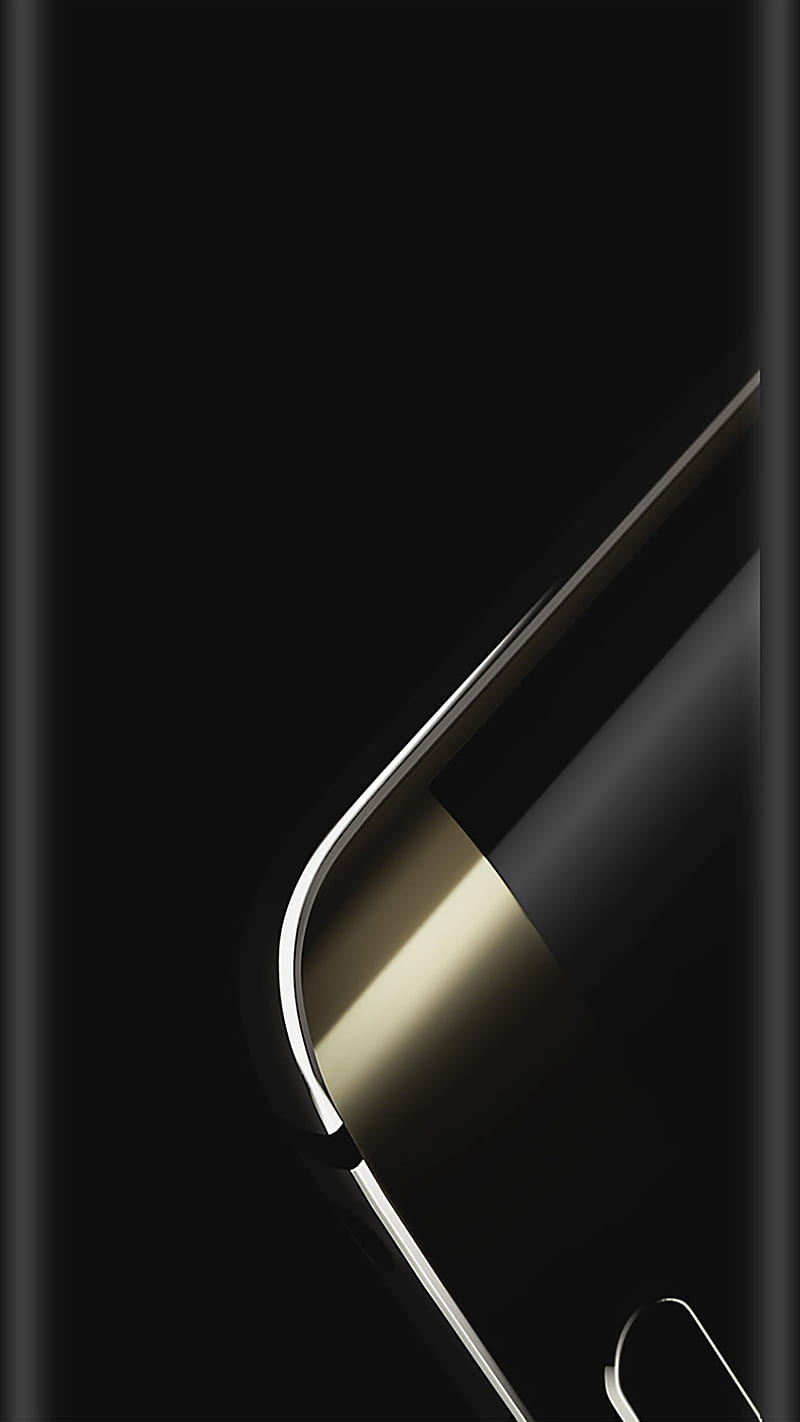 Galaxy s7 Edge, black, edge style, gold, HD phone wallpaper | Peakpx