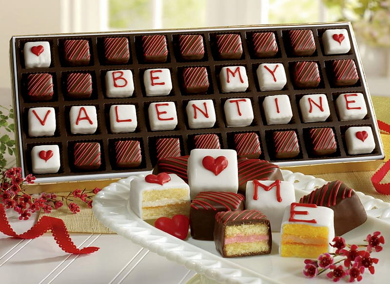 Be My Valentine, Petite Four, Albumn, Sweet, Cakes, HD wallpaper