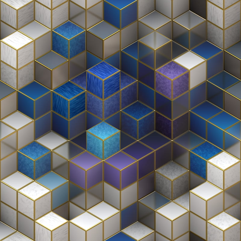 Cubes, 3d, abstract, background, cubic, rendering, squares, HD phone wallpaper