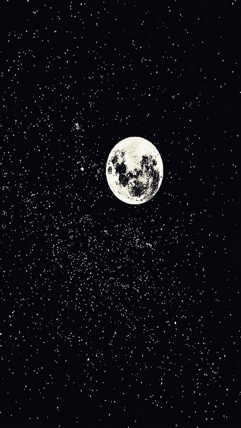 Full Moon, sky, stars, HD phone wallpaper | Peakpx