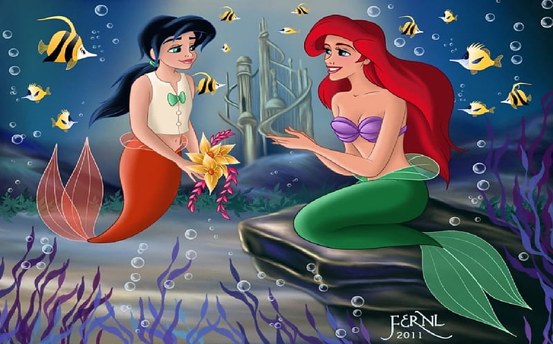 The Little Mermaid II Return to the Sea, Disney, New Flyer, Cartoon, 2000, HD wallpaper
