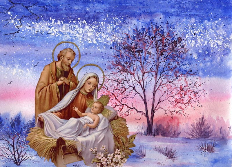 Christmas, nativity, christ, family, jesus, virgin, winter, HD wallpaper |  Peakpx