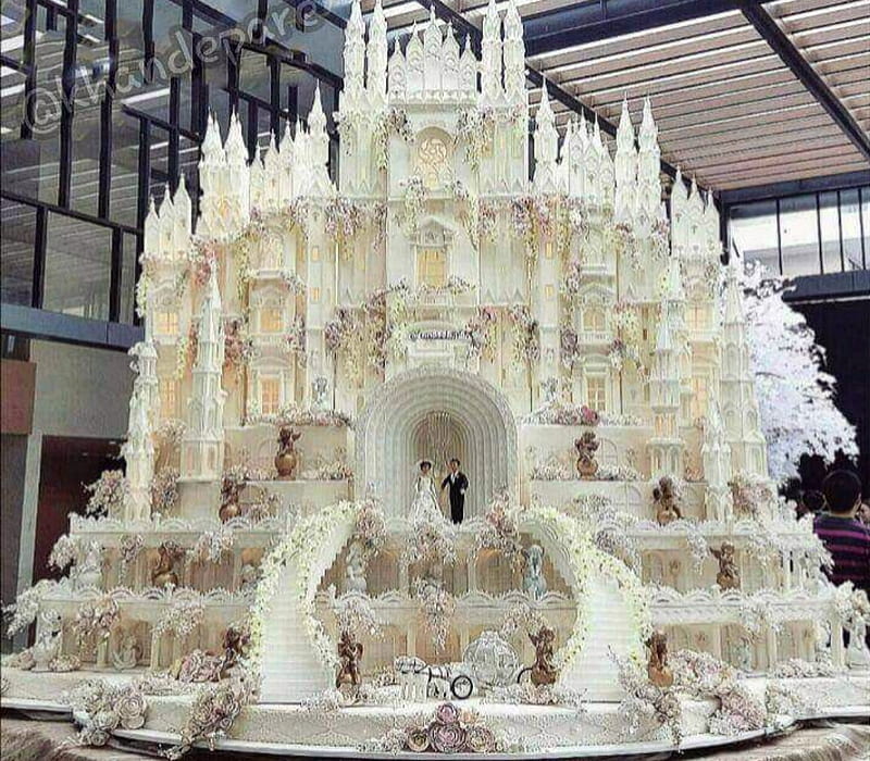 Large Wedding Cake, bonito, Wedding, Cake, Large, Castle, HD wallpaper