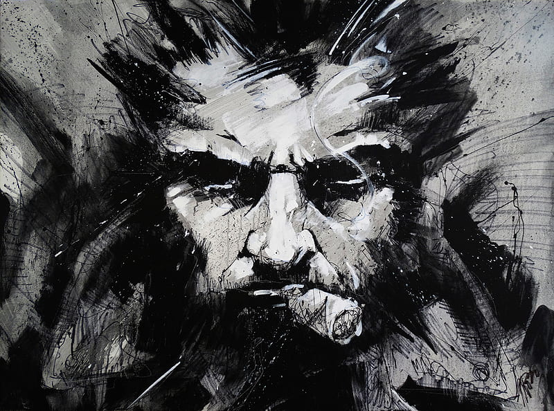 Wolverine Monochrome Art, wolverine, superheroes, artwork, behance, monochrome, HD wallpaper