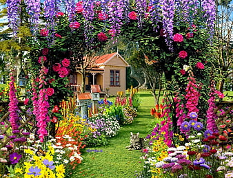english garden wallpaper