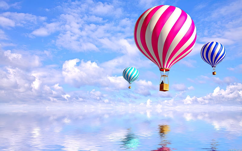 Hot Air Balloon People Illustrator , air-balloon, artist, artwork, digital-art, HD wallpaper