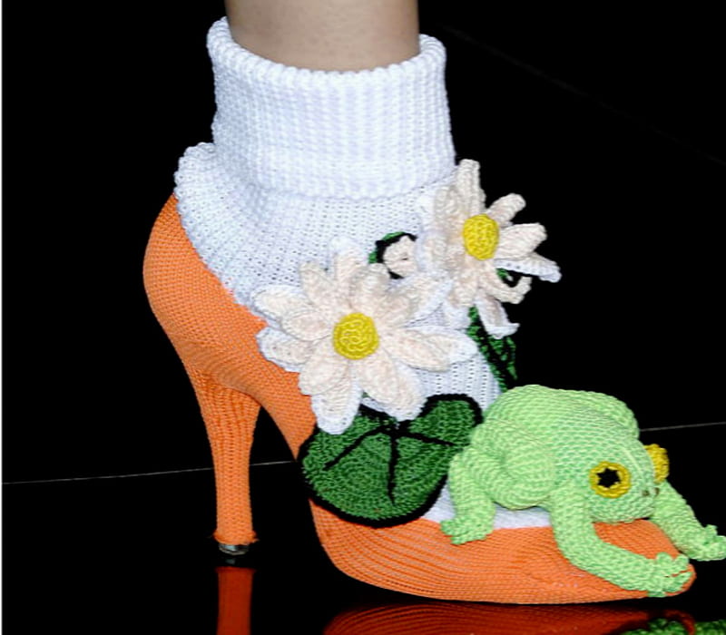 Crochet Frog Sock Heels Ugly Shoes, Crochet, Frogs, Shoes, Green, Heels, Ugly, Sock, HD wallpaper