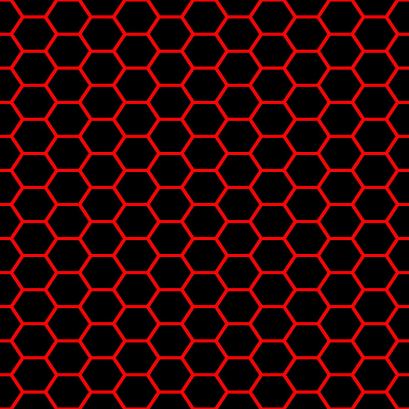 texture, hexagons, net, red, black, HD phone wallpaper