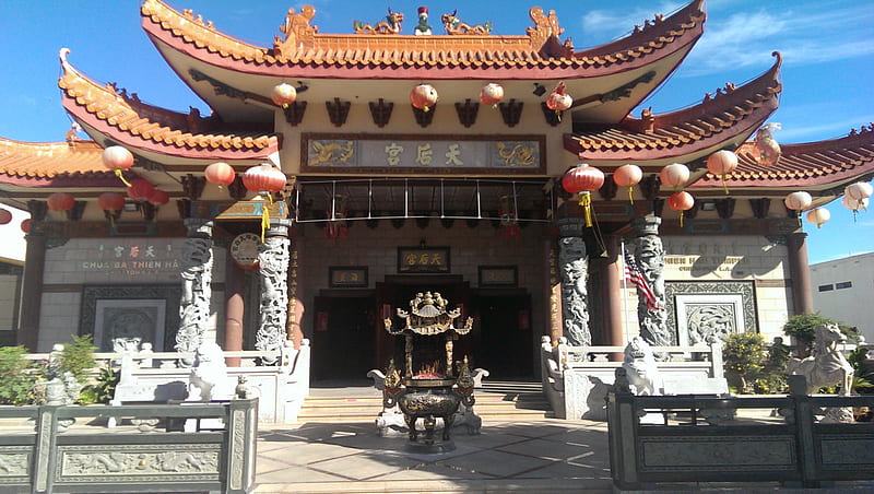 Thien Hau Temple, Temple, Los Angeles, California, Thien Hau, Chinatown, HD wallpaper
